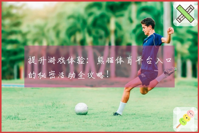 提升游戏体验：熊猫体育平台入口的秘密活动全攻略！